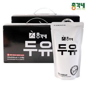 총각네 국내산 검은콩 무첨가 담백한두유 190ml 40포