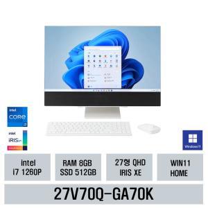 LG전자 올인원 PC 27V70Q-GA70K I7/8GB/512GB 교체장착