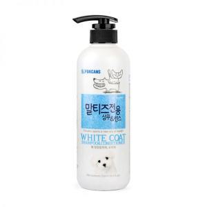 강아지 하얗고 부드럽고 개운한 말티즈 백모용 포비스 샴푸린스 550ml 무형광무표백제