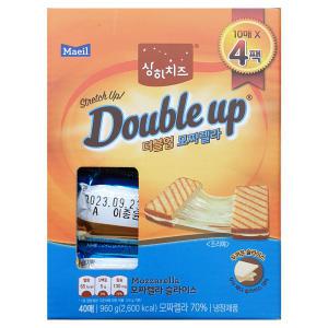 상하치즈 더블업 모짜렐라 슬라이스 치즈 24g x 40매입