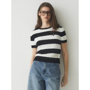 [롯데백화점]후아유 여성 STEVE STRIPE CABLE SWEATER WHKAE2413F