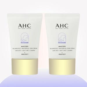 32)AHC 마스터즈 멜라프로텍트 워터풀 선크림 40ml 2개+마스크랜덤/박세리선크림