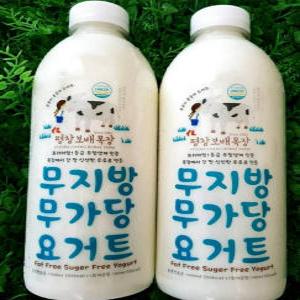 평창보배목장 무지방 무가당요거트 플레인 무설탕 1000ml 마시는 요구르트 수제 무설탕 무첨가물