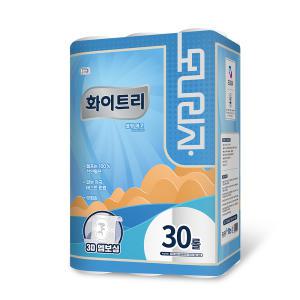 블랑에코 더 도톰한 3D 엠보싱 3겹 30롤 천연펄프 화장지