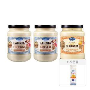 폰타나 파스타소스, 머쉬룸크림, 430g, 2개 + 까르보나라, 430g, 1개 + 증정(스파게티면, 500g, 1개)