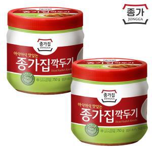 종가 아삭아삭 맛있는 깍두기 750g 2개