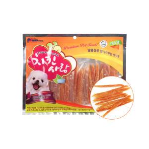 치킨사랑 습식슬라이스 400g 강아지간식 애견껌 사사미