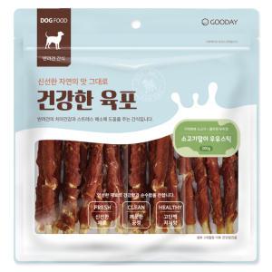 건강한육포 강아지간식 소고기말이 우유스틱 300g