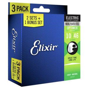 Elixir 일렉기타줄 3팩 16552 옵티웹 Light 010-046