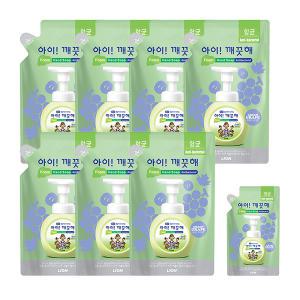 아이깨끗해 핸드워시 리필, 청포도, 450ml, 7개 + 리필, 200ml, 1개