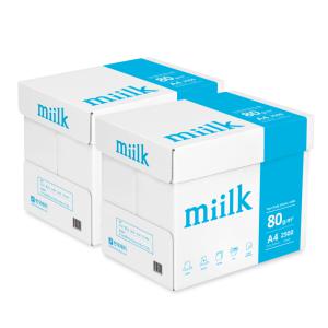 밀크 80g A4 2500매 2박스 (5000매) 복사용지 A4용지 한국제지 miilk