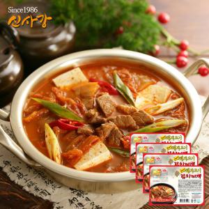 [수원맛집_신사강] 야채수 돼지고기김치찌개_340gX4개 (택배비무료) 가정식 간편조리