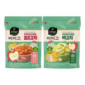 CJ 비비고 우리아이 한입 썰은김치 270g + 백김치 270g