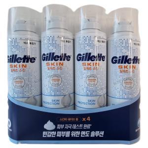 질레트 스킨텍 쉐이빙 폼 245g x 4개