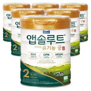 매일유업 앱솔루트 유기농 궁 2단계 800g 6개