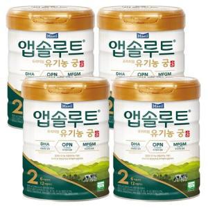 매일유업 앱솔루트 유기농 궁 2단계 800g 4개