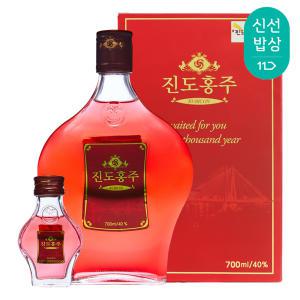 [품질보장]대대로영농 진도 홍주 루비콘 40도 700ml + 진도 홍주 미니어쳐