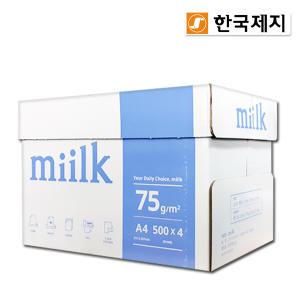 밀크(Miilk) A4용지 75g 1박스(2000매)