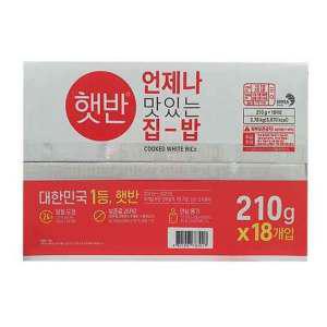 CJ제일제당 햇반 백미 210G X 18입