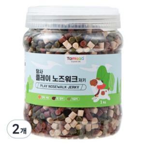 탐사 강아지 간식 플레이 노즈워크 말랑 져키 혼합맛 1kg