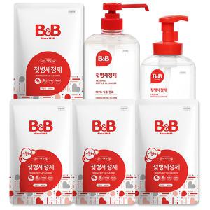 비앤비 젖병세정제 거품형 리필 400ml x 3팩 액상형 아기 유아 용기 세탁 세제 유연제 식기세정제