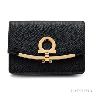 [FERRAGAMO] 페라가모 간치니 카드 케이스 22-D198 NERO 683350