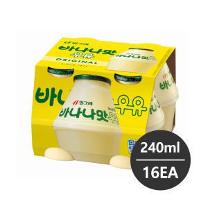 빙그레 바나나맛 우유 240ml 16개 (4묶음) 냉장 무배