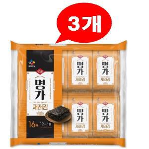 CJ 명가 재래김 (4g x16봉) x3개 식탁 도시락김 재래