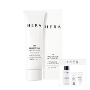 헤라 UV프로텍터 멀티디펜스 SPF50+PA4+, 50ML, 1개 + 증정 (딥 클렌징 오일, 50ml, 1개 + 멀티디펜스SPF50+PA4+, 15ML, 1개 + 익스트림포스 레포츠 SPF50, 15ml, 1개)