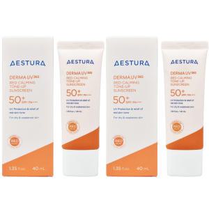 에스트라 더마 유브이365 레드진정 톤업선크림 40ml x2개 SPF50+ 붉은기 진정 선크림 c2-1