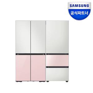 삼성전자 비스포크 키친핏 냉장고 김치냉장고 세트 RF60DB9KF2AP+RQ33C7402AP