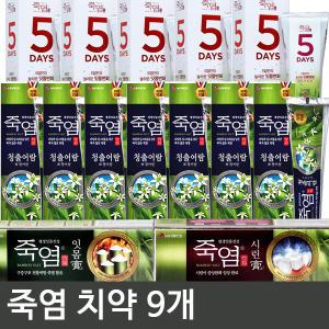 죽염 치약 160g X 9개/시린고/은강고/잇몸고/청출어람