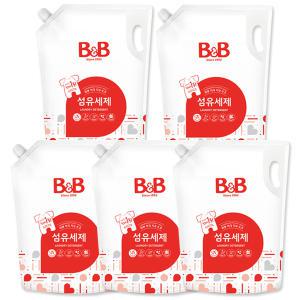 비앤비 섬유세제 캡리필 1800ml x5팩 자스민 베르가못 유연제