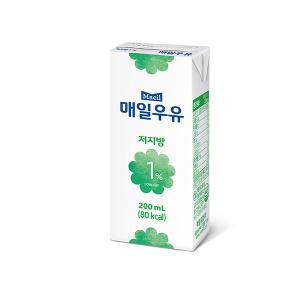 매일우유 멸균 저지방 우유 1프로 200ml x 48팩