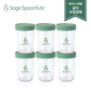 [세이지스푼풀] NEW 유리 240ml 3P 2세트/유리 이유식용기/이유식식기/이유식 보관용기/초기 이유식그릇