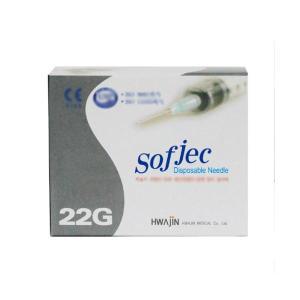 화진 Sofjec 일회용 멸균 주사침 22g x 31mm 100개 주사바늘 니들