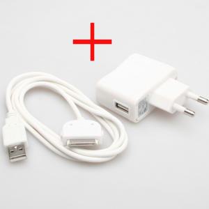 iPod 충전기 아답터 / 애플 아이폰/아이팟용 USB AC어댑터+충전케이블 셋트/분리형/쾌속충전