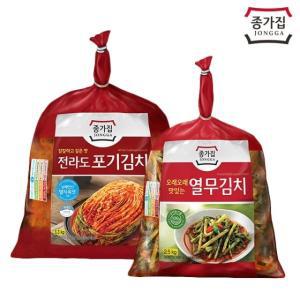 종가집 전라도 포기김치 3.3kg + 열무김치 2.5kg