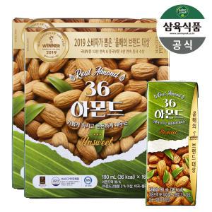 삼육식품 36 아몬드 언스위트 190ml 32팩