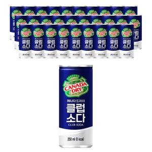 캐나다드라이 클럽소다, 250ml, 30개