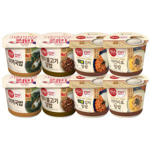 CJ 햇반 컵반 미역국밥, 167g, 2개 + 직화불고기덮밥, 257g, 2개 + 스팸김치덮밥, 251g, 2개 + 치킨마요덮밥, 233g, 2개