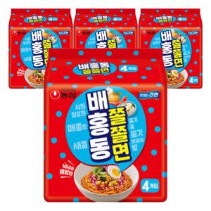 농심 배홍동쫄쫄면, 129g, 16개