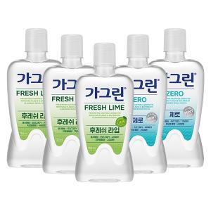 가그린 제로, 820ml, 3개 + 라임 750ml, 2개