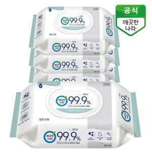 깨끗한나라 클린 손소독티슈 마일드 캡형 60매 4팩