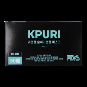 FDA등록 KPURI KF-80 덴탈 마스크 국산 대형 화이트 50매 10박스