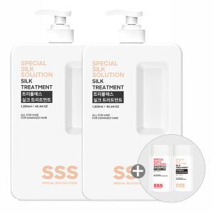 트리플에스 실크 트리트먼트, 1350ml, 2개 + 트리플에스 샴푸, 5ml, 10개 + 트리플에스 트리트먼트, 5ml, 10개