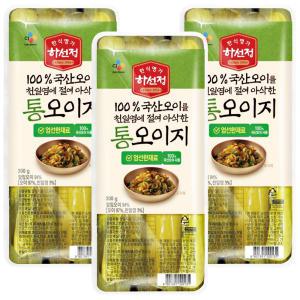 CJ 하선정 통오이지 300g x 3개 / 냉장식품 반찬