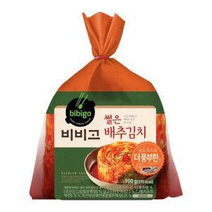 CJ 엄마손 비비고 썰은배추김치 더풍부한맛 900g 김장김치 친정엄마 라면 자취 홈쇼핑 부모님 반찬 1set