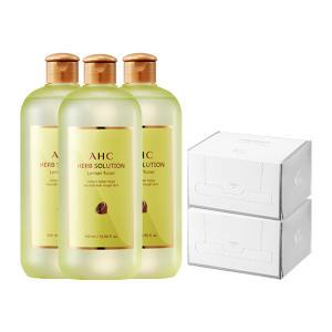 AHC 허브솔루션 특별 기획(레몬, 500ml, 3개+화장솜, 80매, 2개)