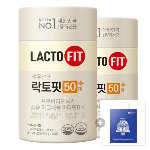 종근당건강 락토핏 50대+ , 60개입, 2개 + 쇼핑백, 1개